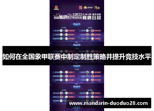 如何在全国象甲联赛中制定制胜策略并提升竞技水平