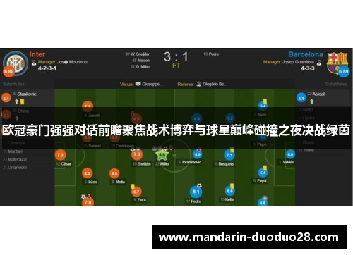 欧冠豪门强强对话前瞻聚焦战术博弈与球星巅峰碰撞之夜决战绿茵 欧冠豪门强强对话前瞻聚焦战术博弈与球星巅峰碰撞之夜决战绿茵